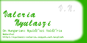 valeria nyulaszi business card